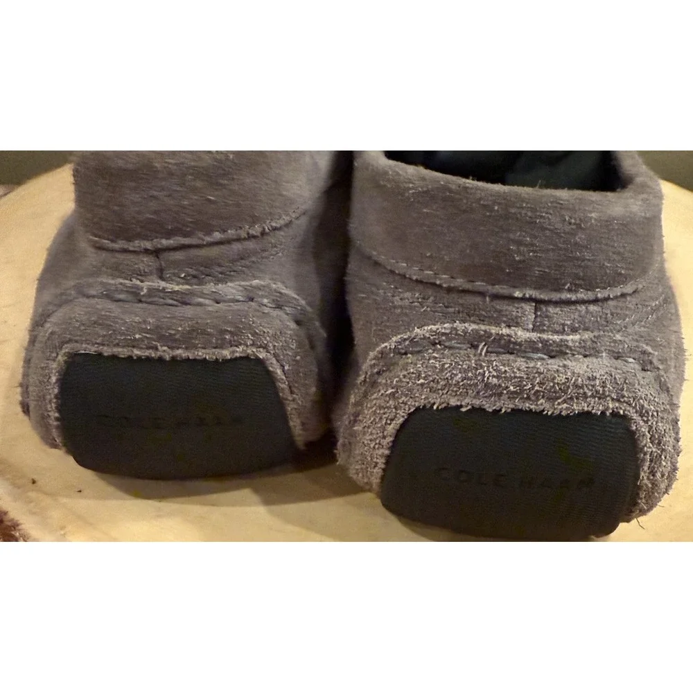 Cole Haan‎ Shoes Grand OS Loafer Driving Moccasins Natural Suede Sz 11.5 M Grey